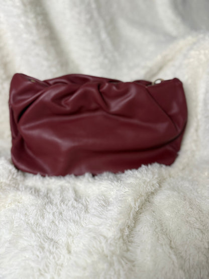 Ruched gold chain bag