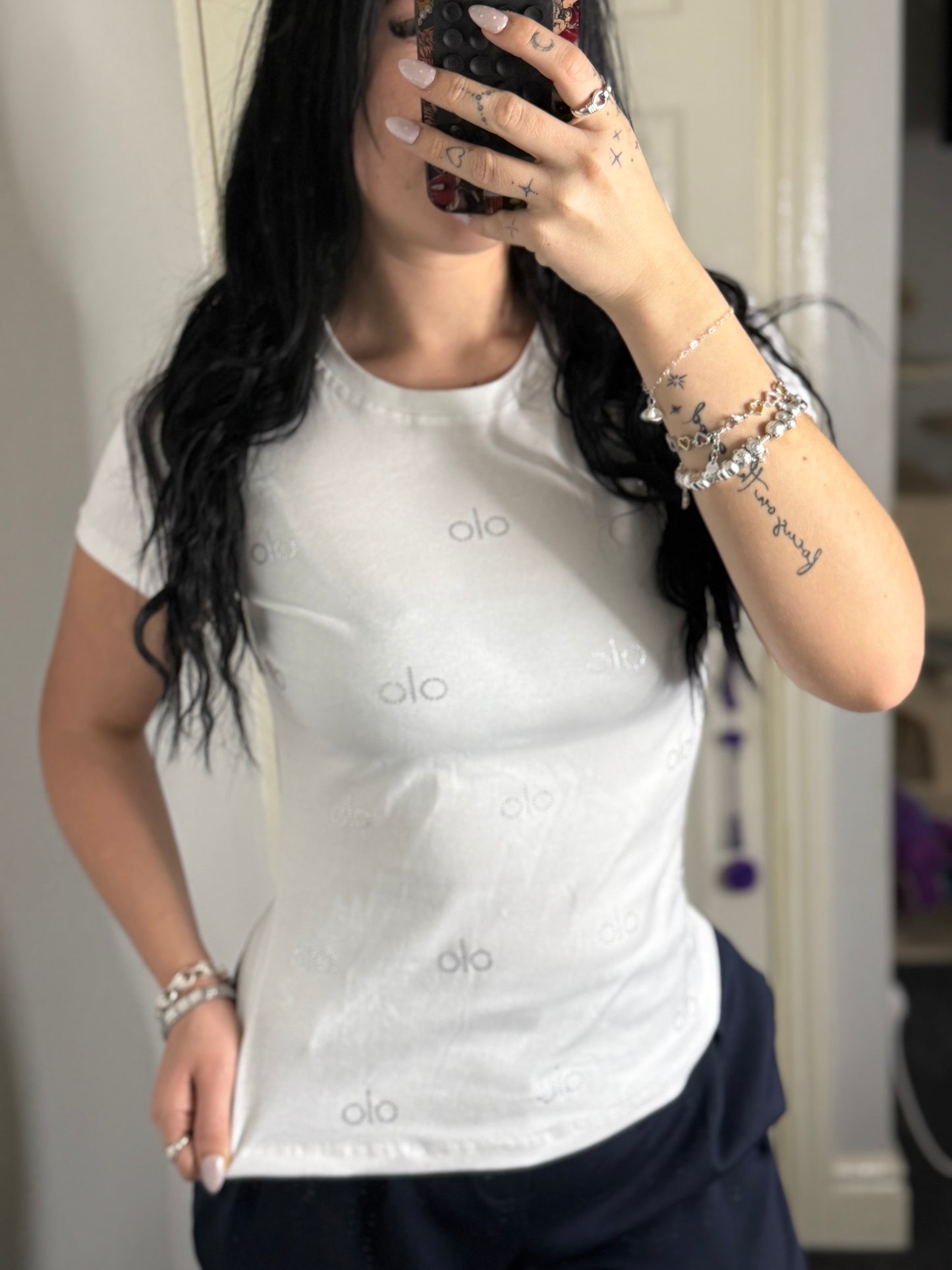 Olo studded diamanté t shirt