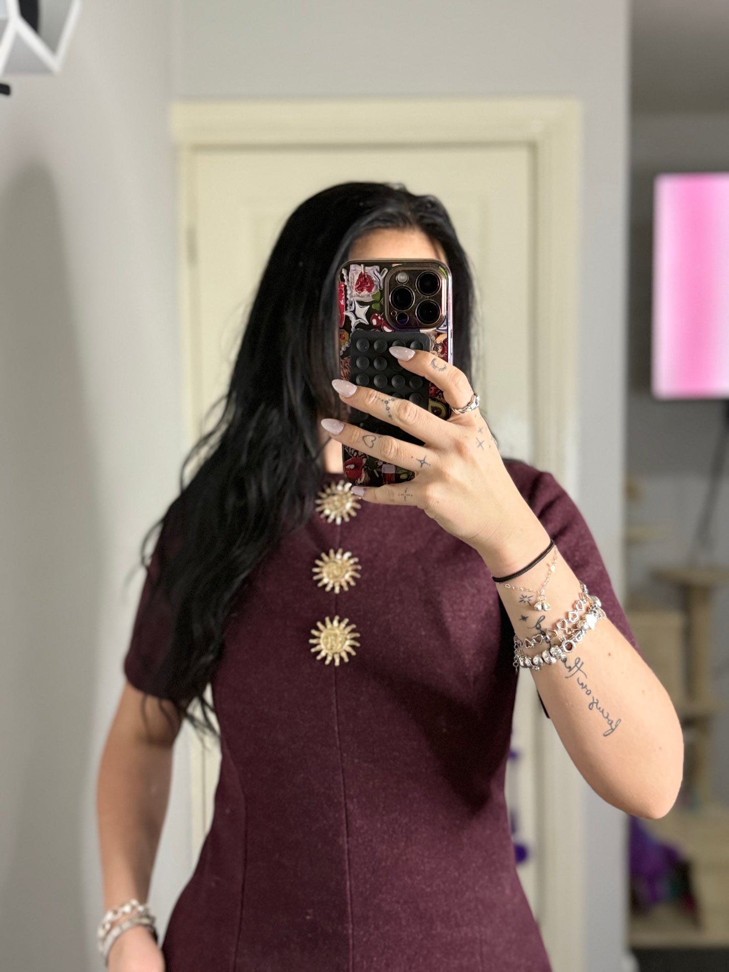 Gold sun fitted top