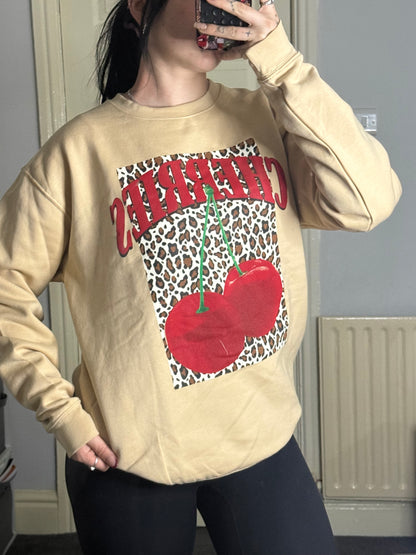 Leopard cherry jumper