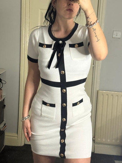 Black & white bow dress