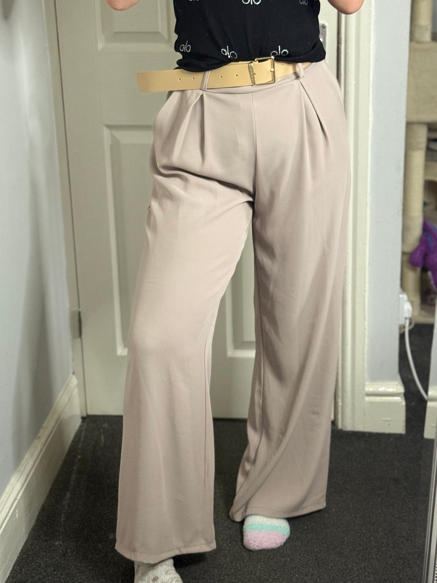 Smart flare trouser with belt