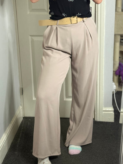 Smart flare trouser with belt