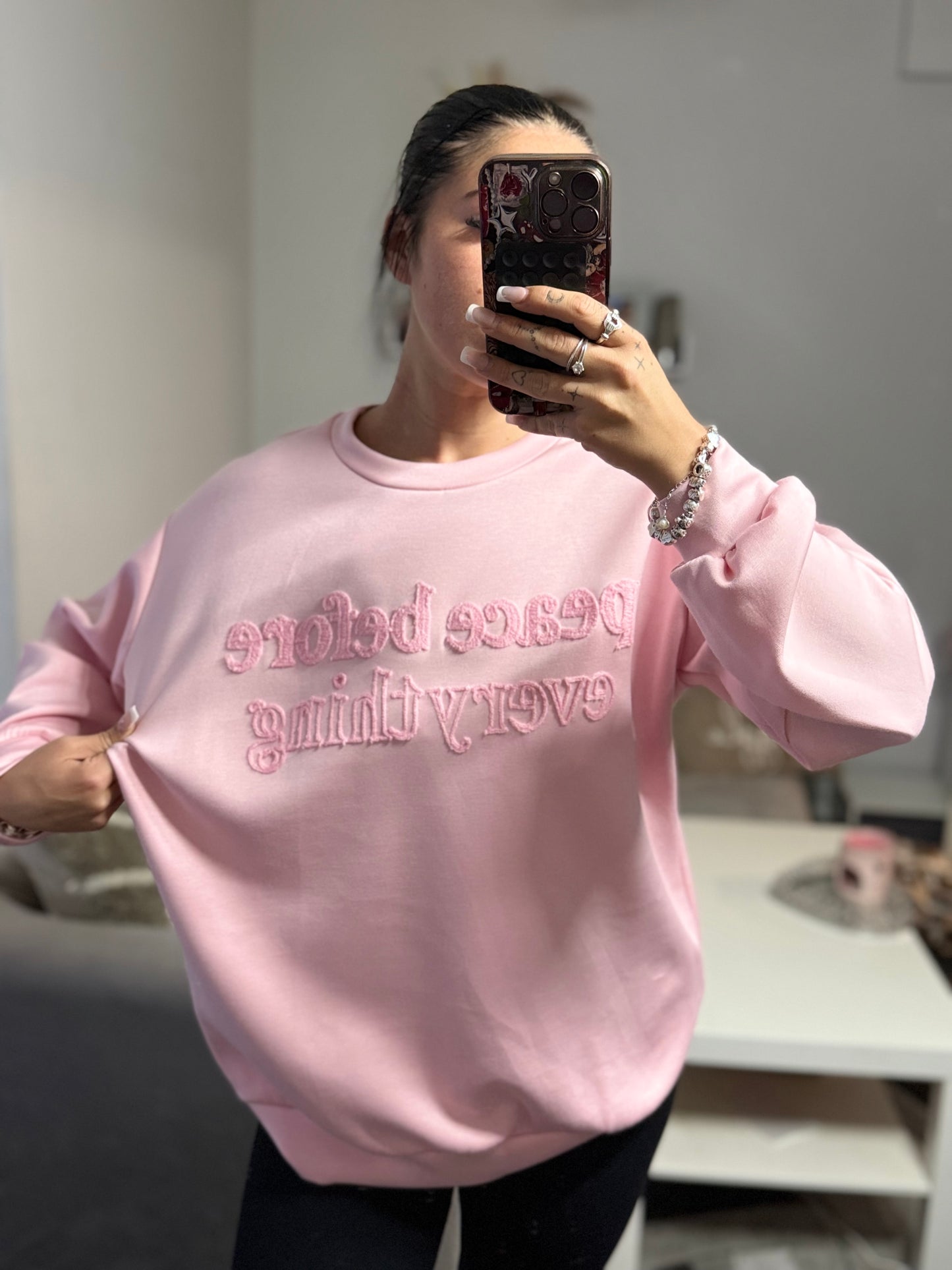 Peace before everything jumper