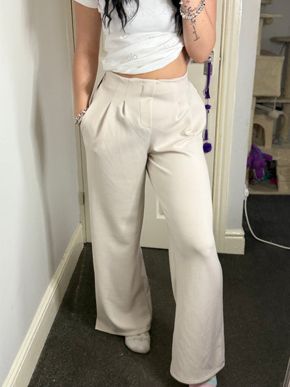 Smart flared trouser-jogger material