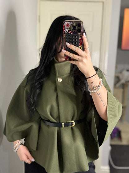 Super soft belted poncho