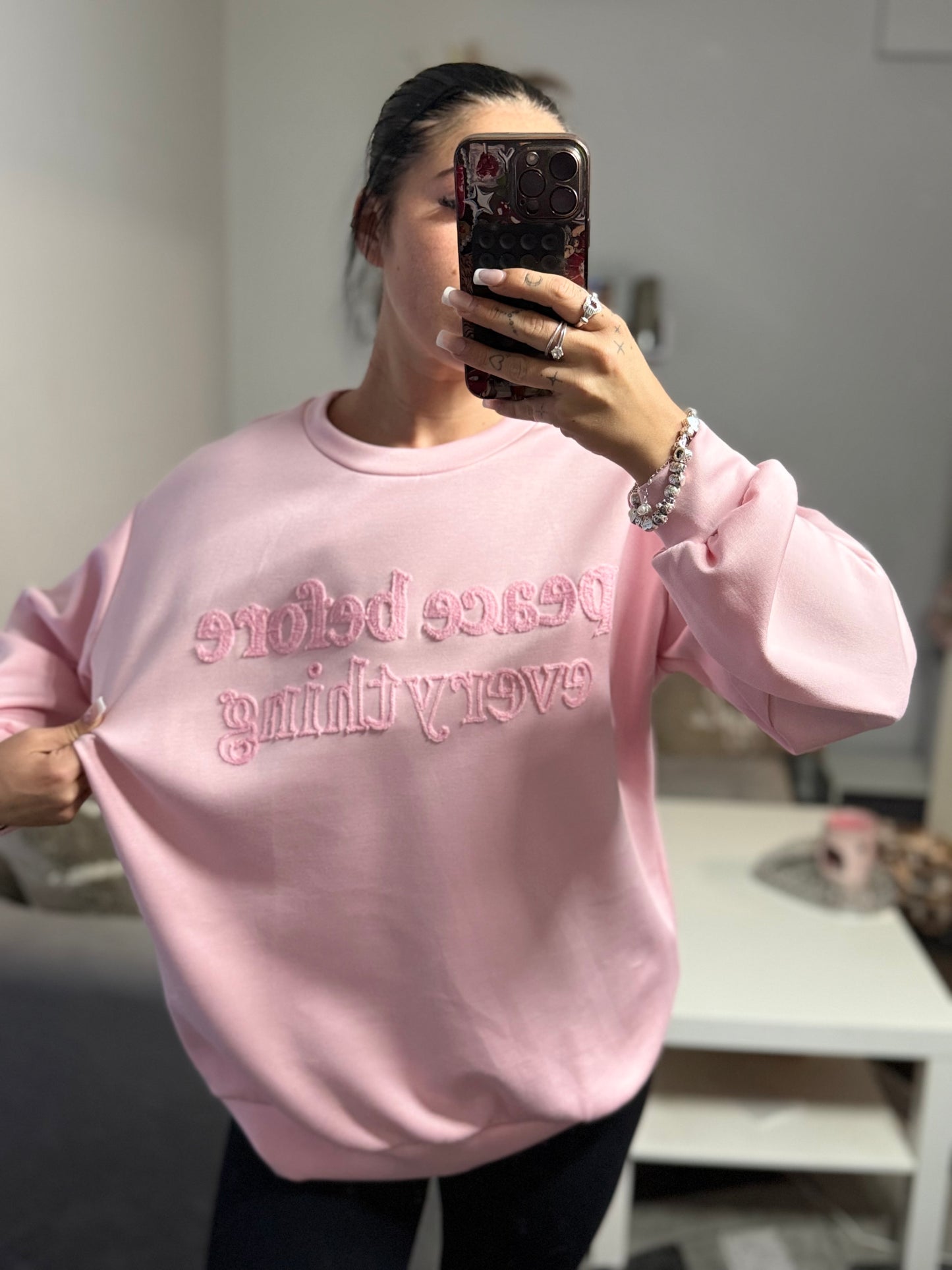 Peace before everything jumper