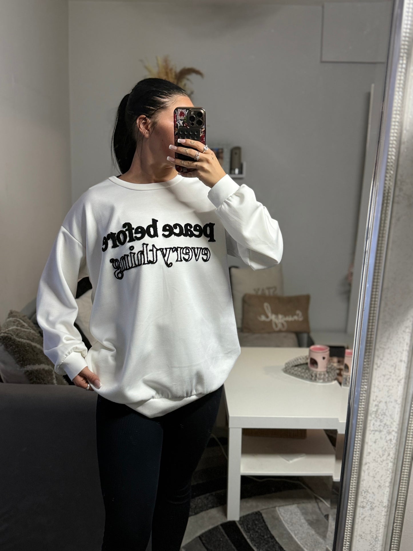 Peace before everything jumper