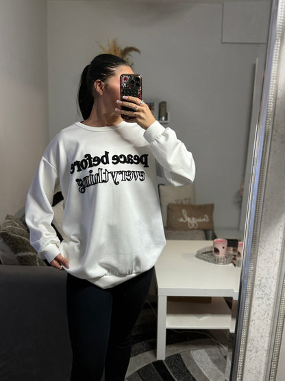 Peace before everything jumper