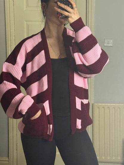 Stripe cozy cardigan