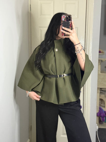 Super soft belted poncho