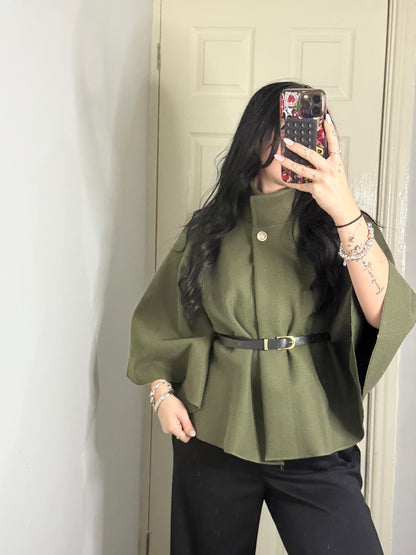Super soft belted poncho