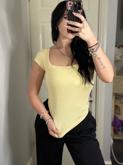 Square neck top