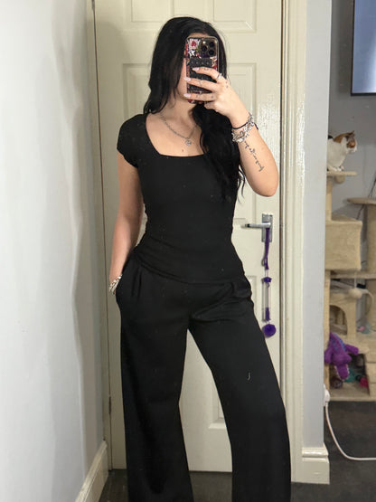 Square neck top