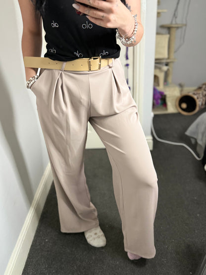 Smart flare trouser with belt