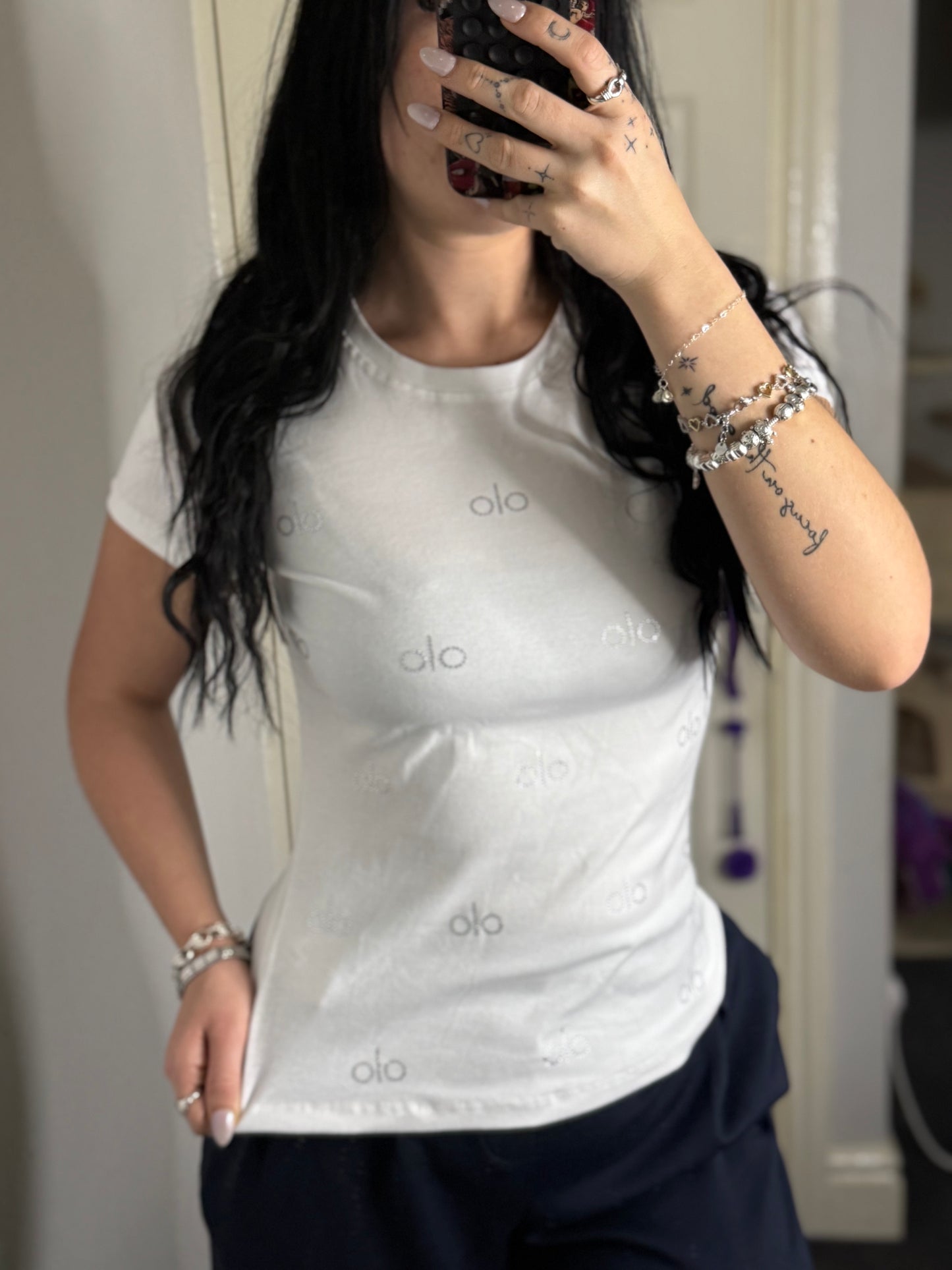 Olo studded diamanté t shirt