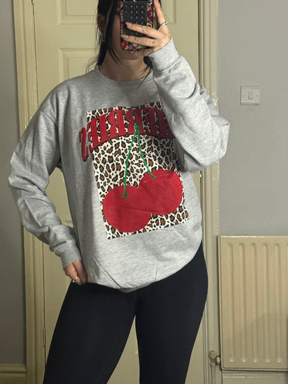 Leopard cherry jumper