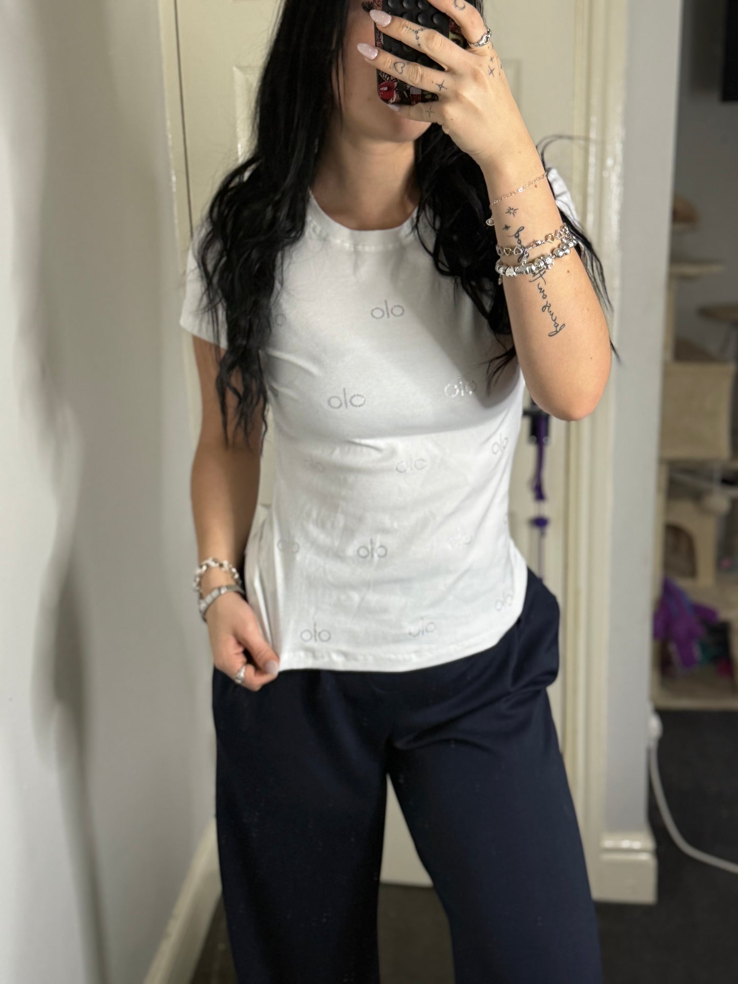 Olo studded diamanté t shirt