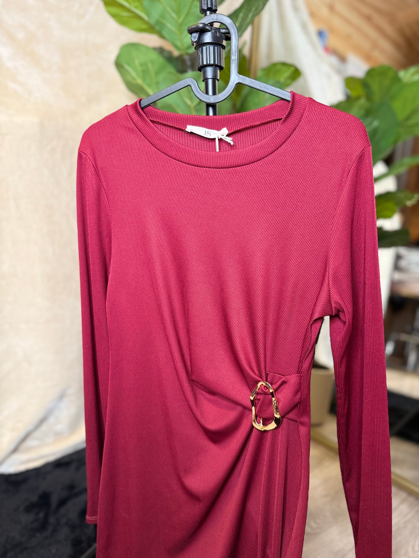 Ribbed luxe maxi dress