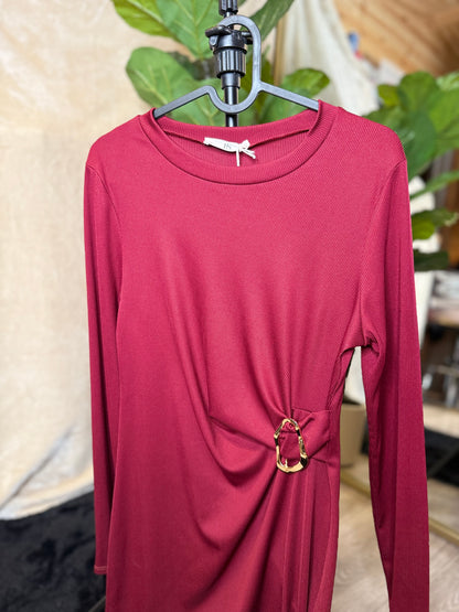 Ribbed luxe maxi dress