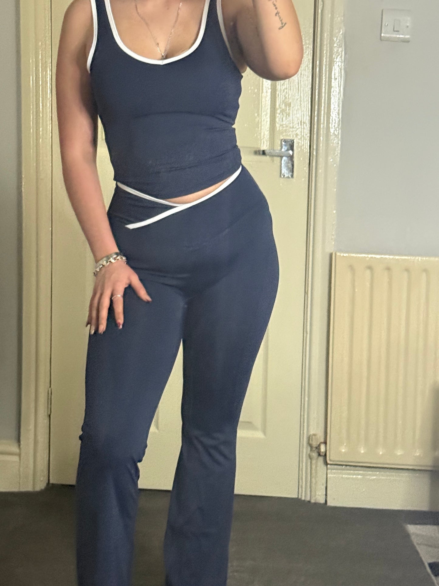 Short sleeve crossover  gym set