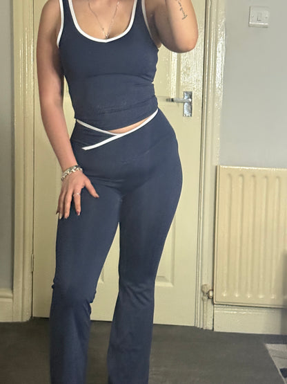Short sleeve crossover  gym set