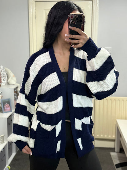 Stripe cozy cardigan