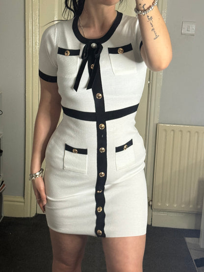 Black & white bow dress
