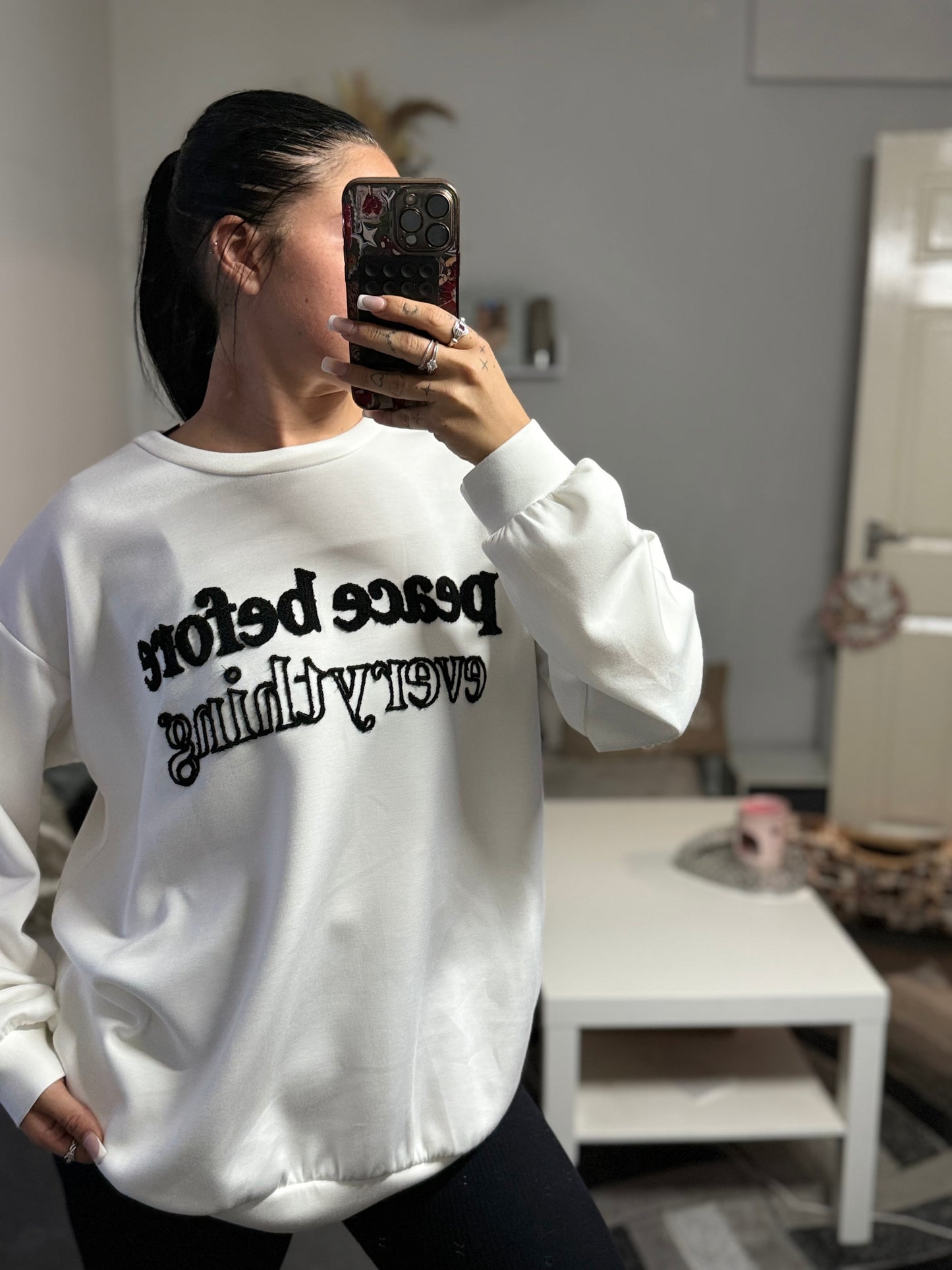 Peace before everything jumper