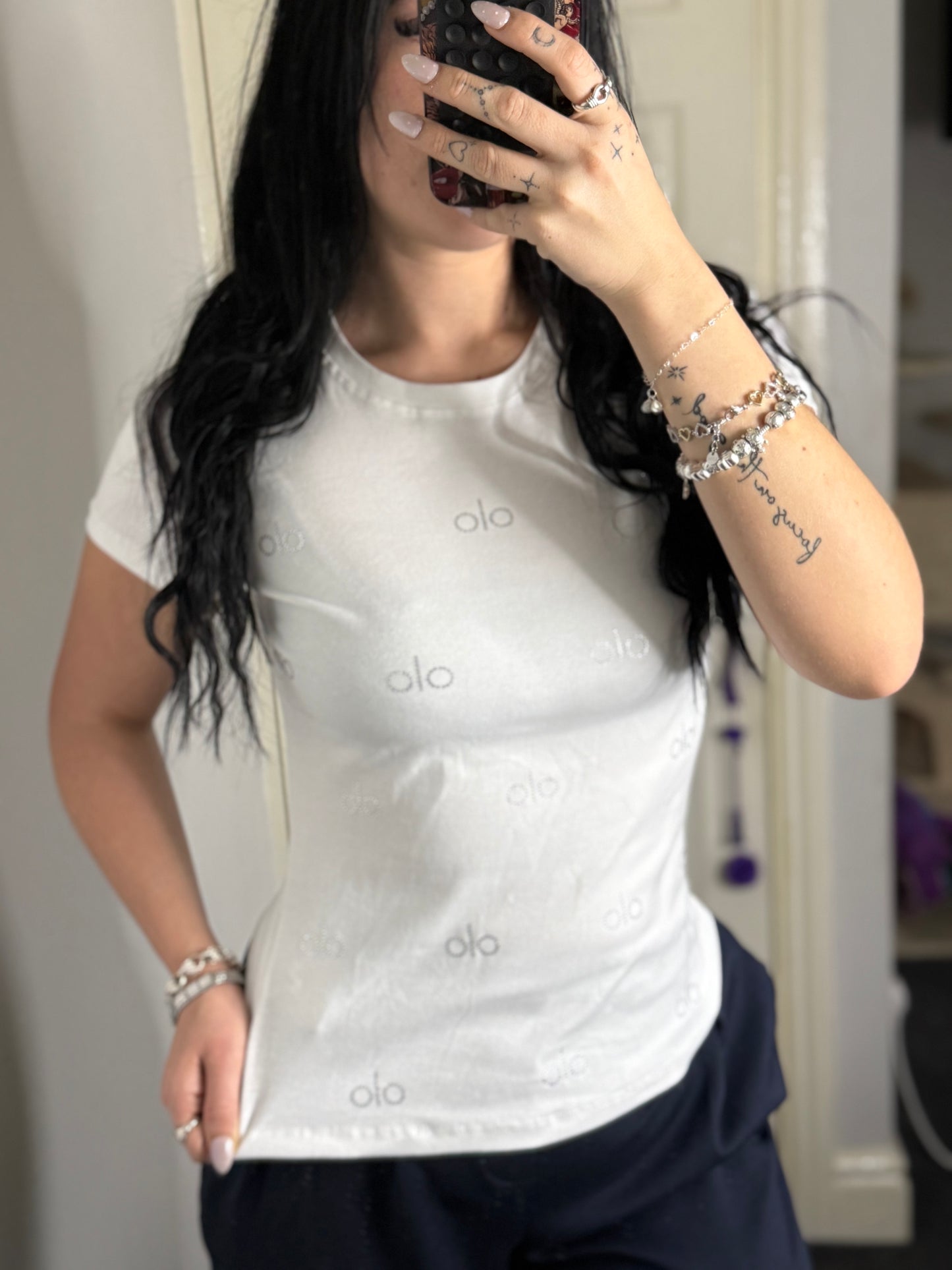 Olo studded diamanté t shirt