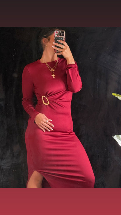 Ribbed luxe maxi dress