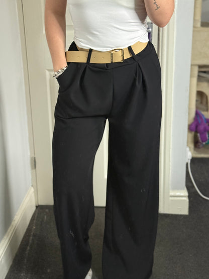 Smart flare trouser with belt