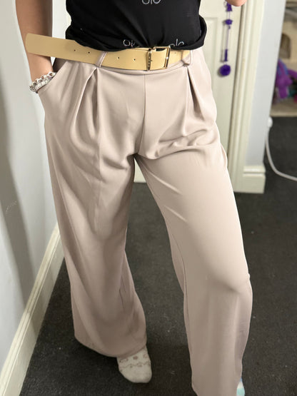 Smart flare trouser with belt