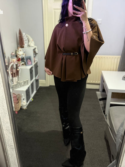Super soft belted poncho