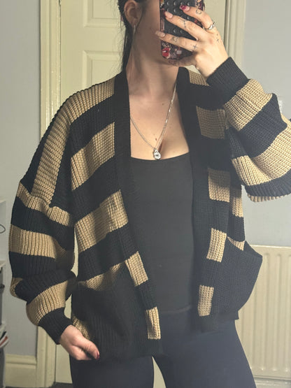 Stripe cozy cardigan