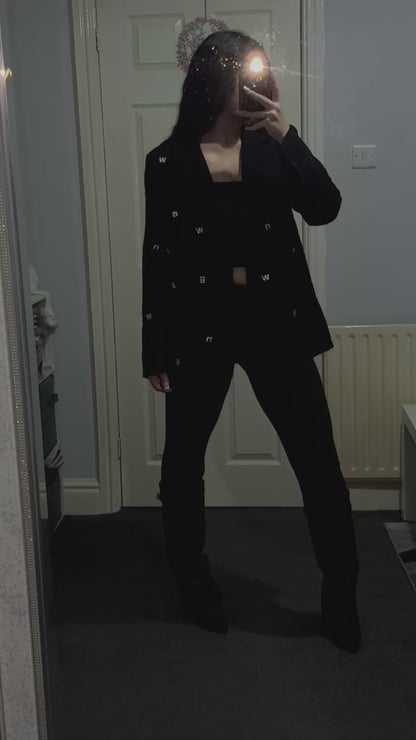 Diamante studded blazer ￼