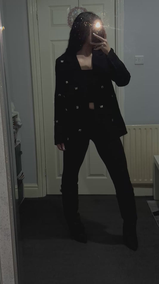 Diamante studded blazer ￼